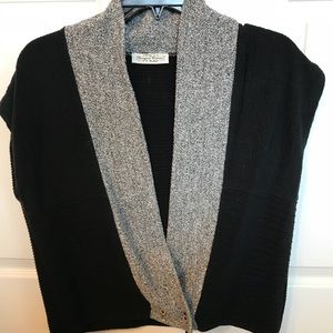 Black and gray cardigan